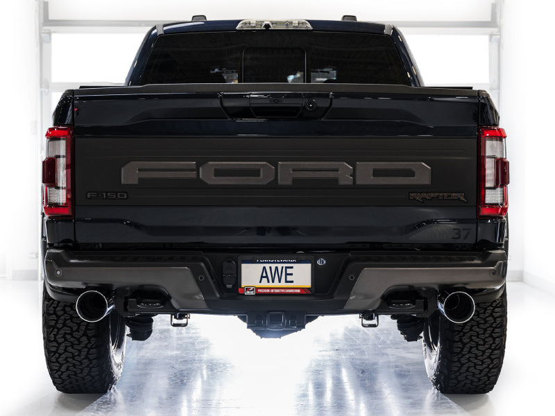 AWE Tuning Exhaust System - Gen 3 Raptor SwitchPath - Chrome Silver Tips (2021-2024 Ford F-150 Raptor) - OneFastShop