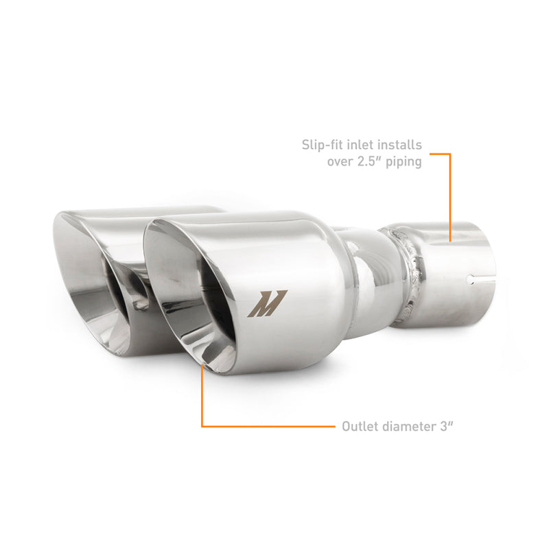 Magnaflow Dual Offset Exhaust Tip - 2.5in Inlet 3in Outlet Polished