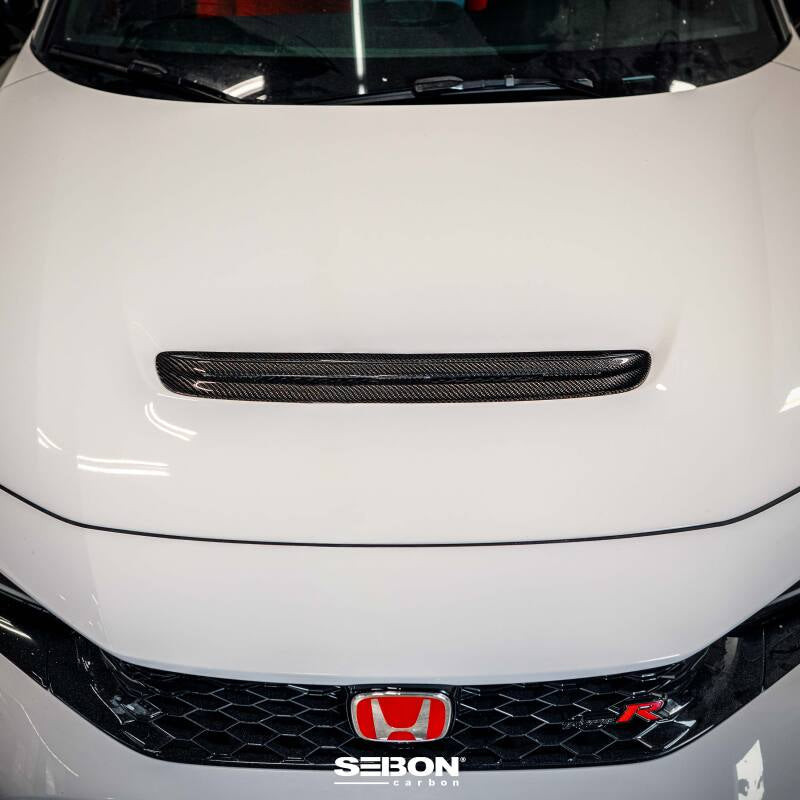 Seibon Carbon Fiber Hood Scoop for 2023 Honda Civic Type R - OneFastShop