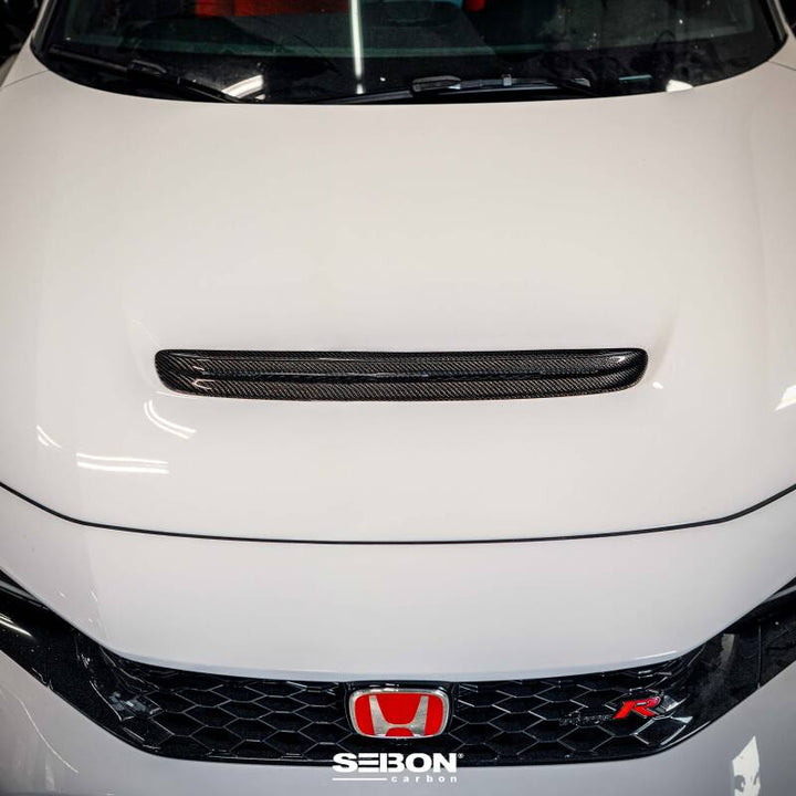 Seibon Carbon Fiber Hood Scoop for 2023 Honda Civic Type R - OneFastShop