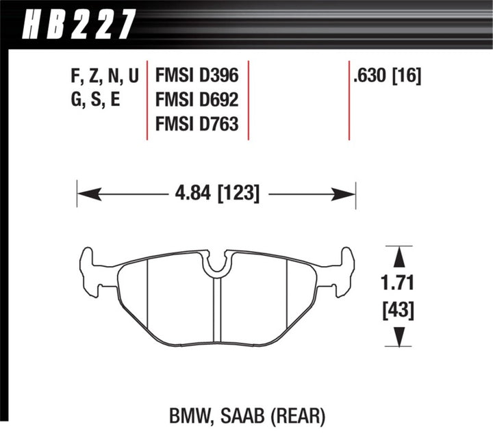 Hawk Performance DTC-30 Race Rear Brake Pads for 92-98 BMW 318i - OneFastShop