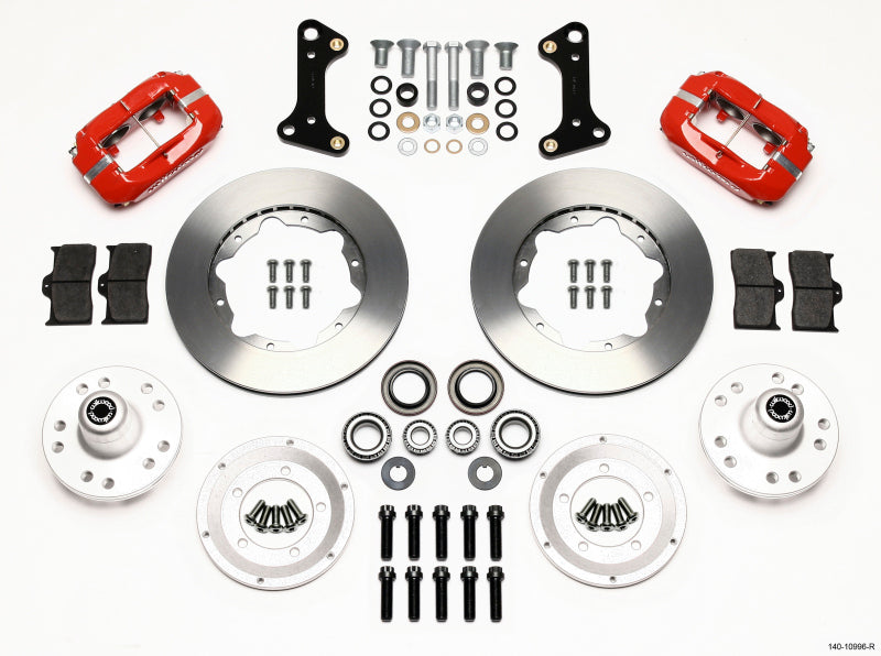 Wilwood Forged Dynalite Front Kit 11.00in Red for 67-69 Camaro 64-72 Nova Chevelle - OneFastShop