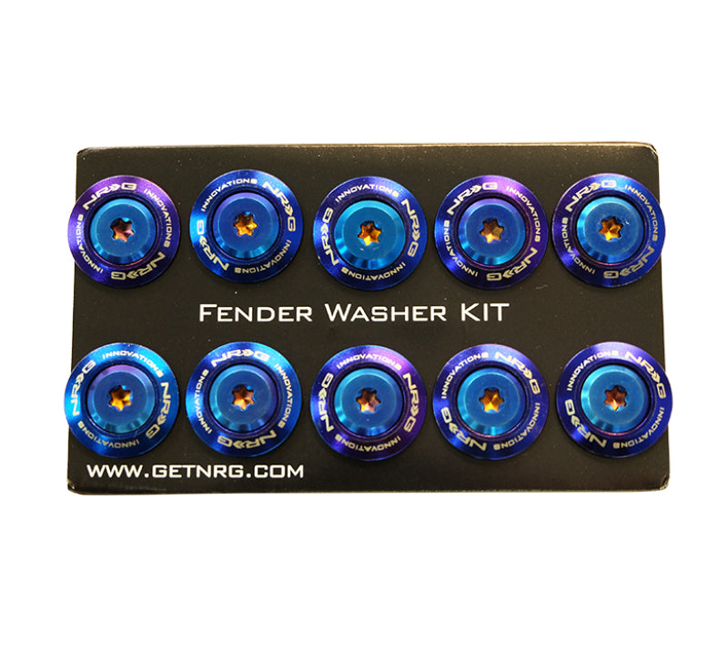 NRG TI Series Fender Washer Kit M6 Bolts for Plastic (10 Pack) - OneFastShop