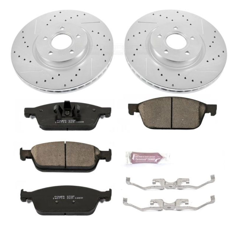 PowerStop Front Z23 Evolution Sport Brake Kit for 13-14 Ford Focus - OneFastShop