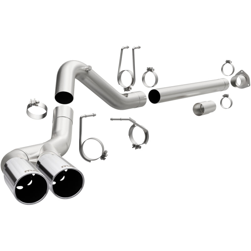 MagnaFlow Pro Series Exhaust System DPF-Back 4in SS Dual Single Rear Exit - 08-17 Ford F-250/F-350/F-450 - OneFastShop