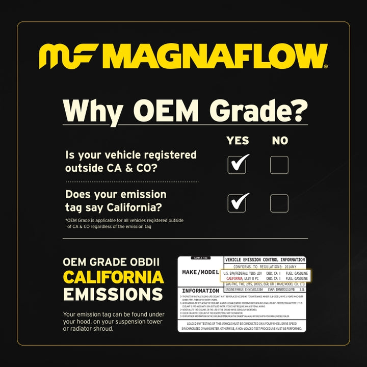 Magnaflow Direct Fit Catalytic Converter for 19-20 GMC Sierra 1500 4.3L/5.3L Single Underbody - OneFastShop