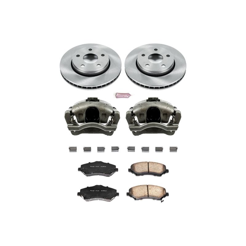 PowerStop Autospecialty OE Front Brake Kit with Calipers - Jeep Wrangler JK 2007-2018