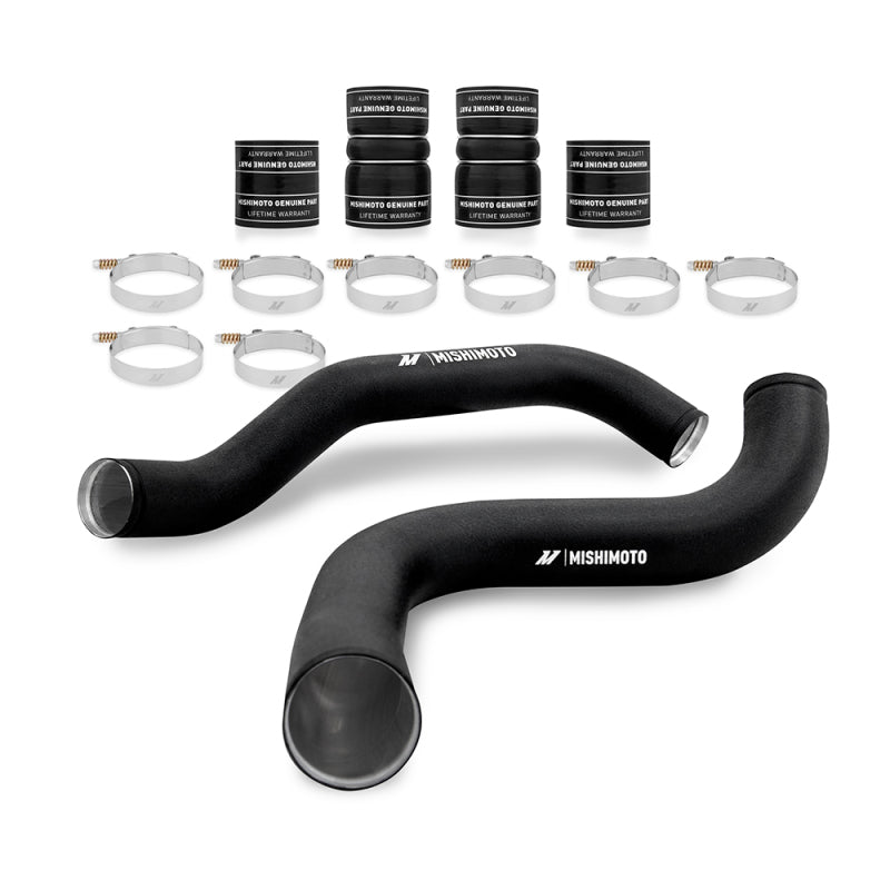 Mishimoto Intercooler Kit with Black Pipes - Ford 7.3L Powerstroke PSD 1999-2003 - Silver, image 5