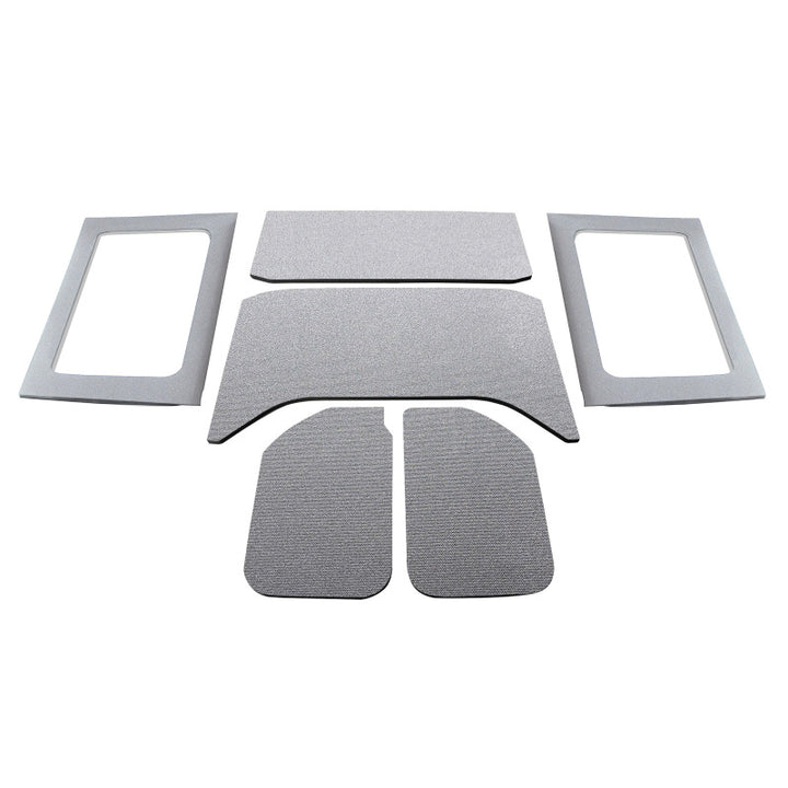 DEI 2011–2018 Jeep Wrangler JK 4-Door Boom Mat Complete Headliner Kit – 6 Piece – Gray - OneFastShop