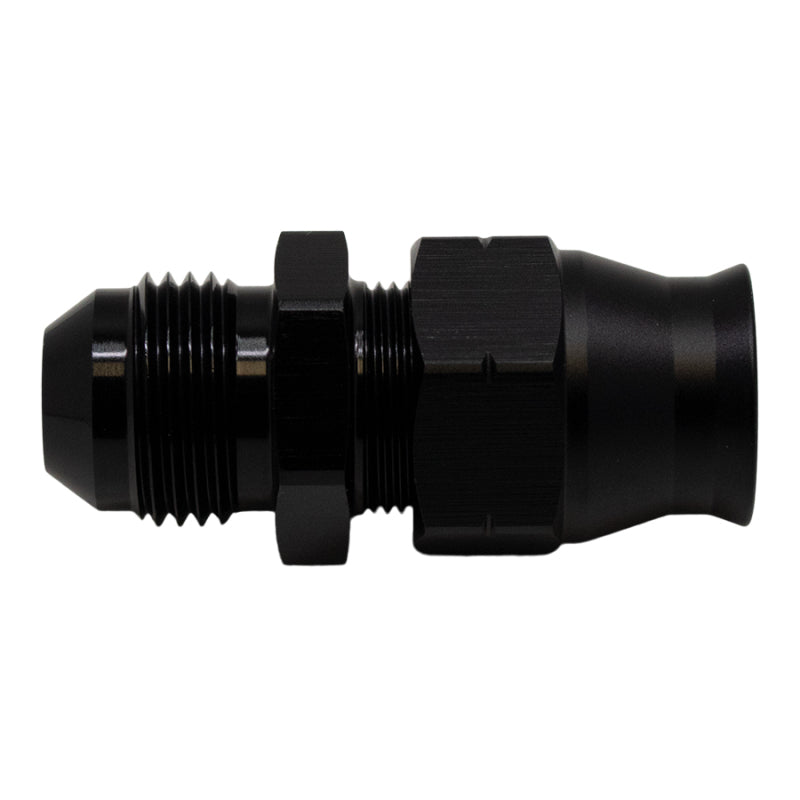 DeatschWerks 8AN Male Flare to 1/2 in Hardline Compression Adapter - Matte Black