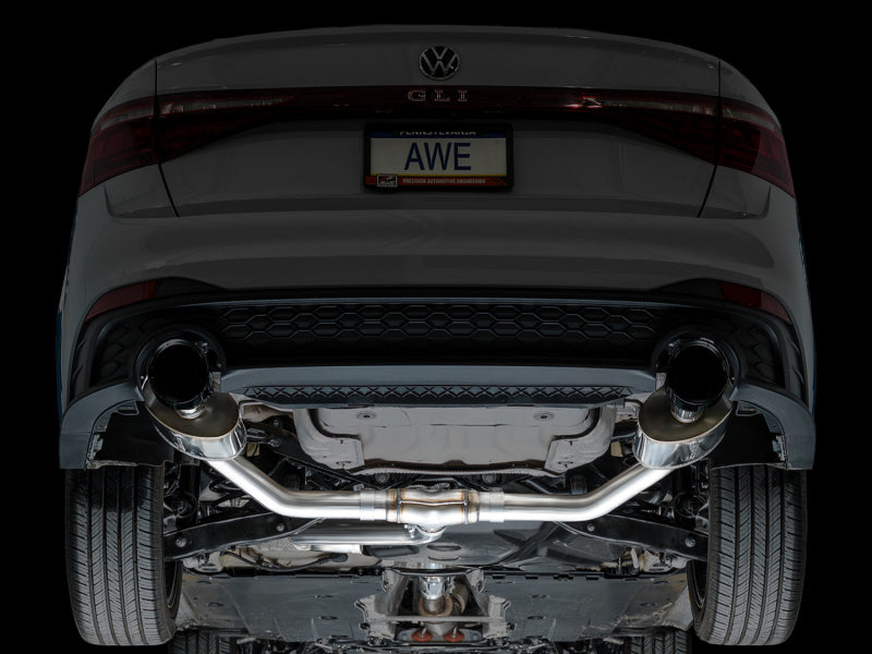 AWE Tuning Touring Edition Cat-Back Exhaust - VW Jetta GLI Mk7.5 (2022-2025), Diamond Black Tips, image 6