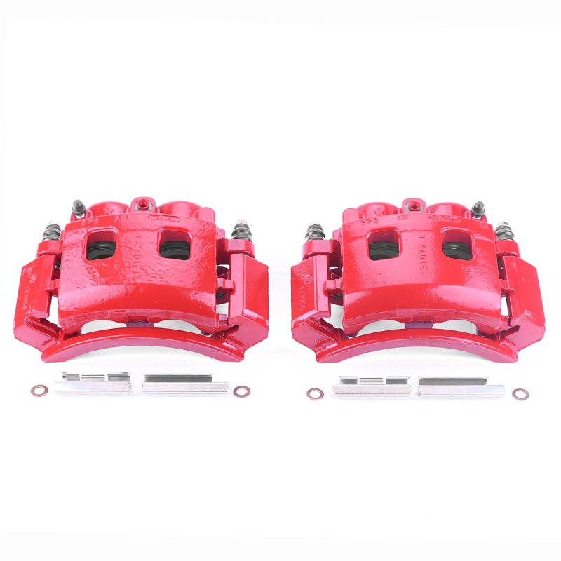 PowerStop Front Red Calipers with Brackets - Pair for 00-01 Dodge Ram 1500 - OneFastShop