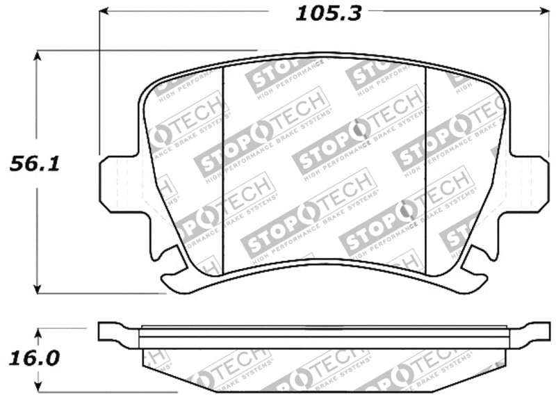 Stoptech Performance Brake Pads for 06-09 Audi A3 A4 A6 TT VW GTI Jetta - OneFastShop