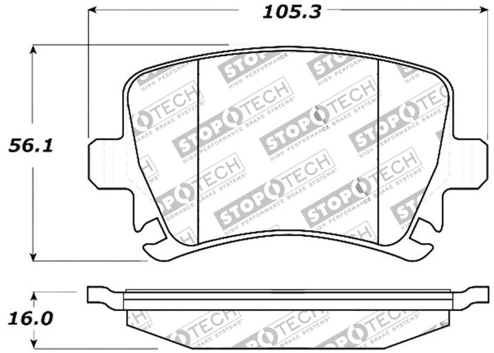 Stoptech Performance Brake Pads for 06-09 Audi A3 A4 A6 TT VW GTI Jetta - OneFastShop
