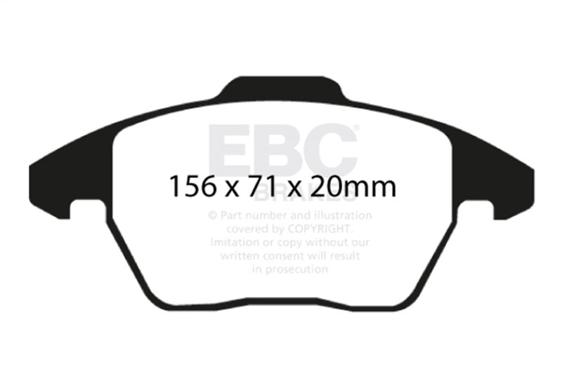 EBC Ultimax2 Front Brake Pads for 06-13 Audi A3 2.0 Turbo with Girling Rear Caliper
