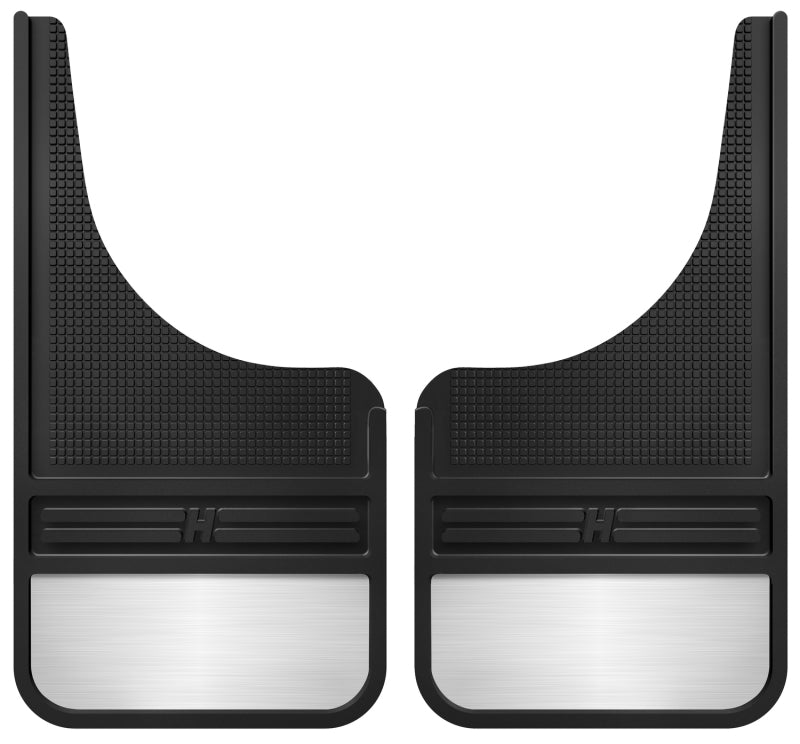 Husky Liners Universal 12in Wide Black Rubber Front Mud Flaps with Weight for Trucks and SUVs - OneFastShop