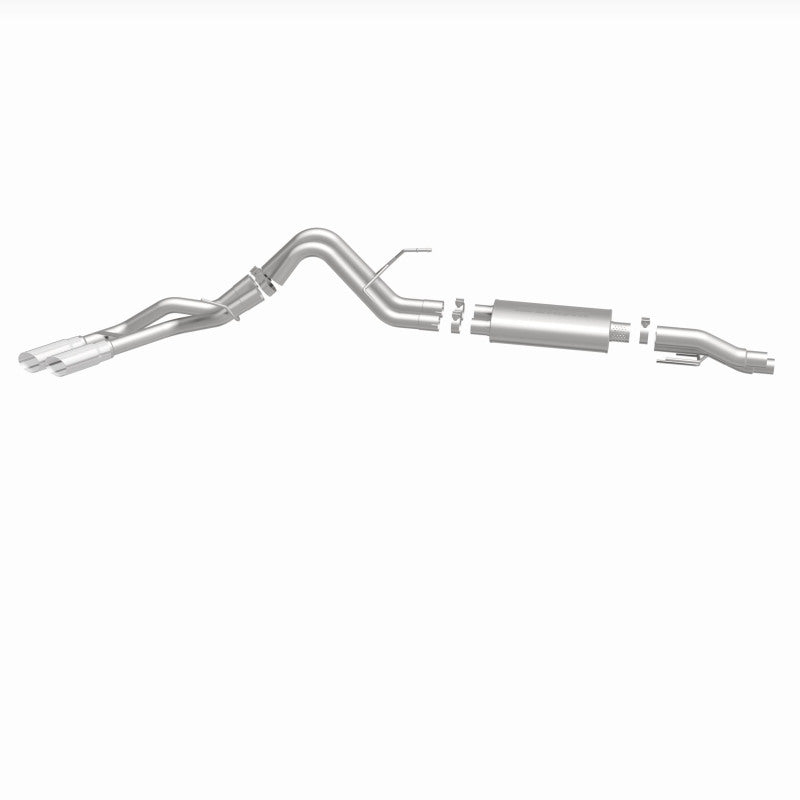 Magnaflow SS Catback Exhaust Dual Same Side Exit 3.5in Tips for 2011-2014 Ford F-150 3.7L 5.0L 6.2L - OneFastShop