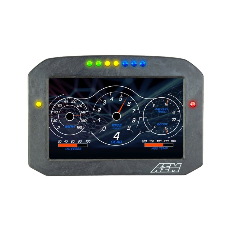 AEM CD-7LG Carbon Logging Digital Dash Display W/ Internal 20Hz GPS & Antenna