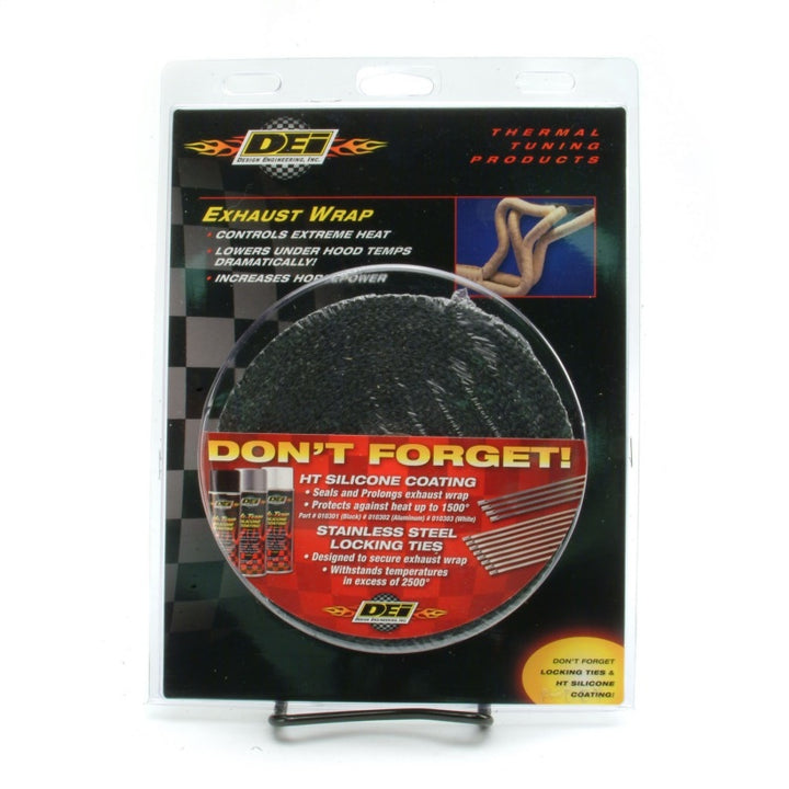 DEI Exhaust Wrap 1in x 50ft Black High Heat Resistant Insulation