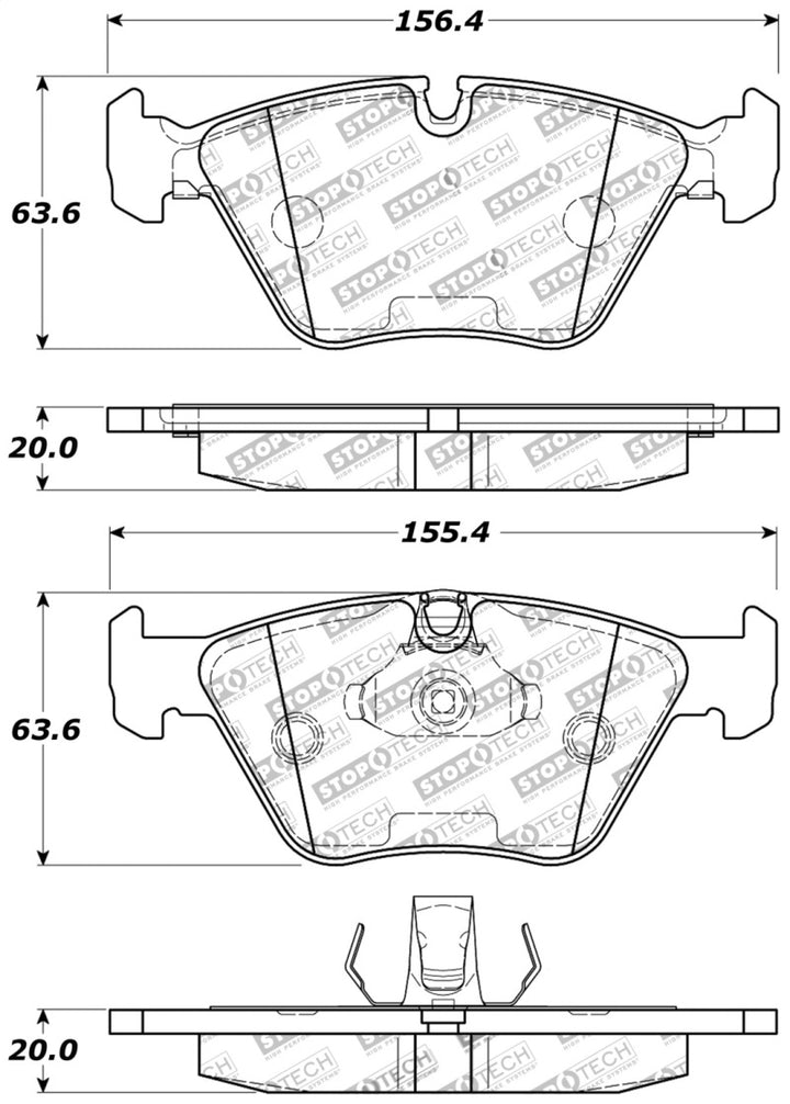 StopTech Performance Front Brake Pads for 04-09 BMW X3 E83 06-09 Z4 3.0Si E86 00-07 330 Series - OneFastShop