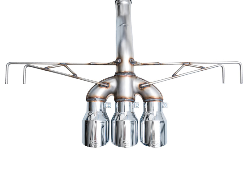 AWE Tuning Track Edition Exhaust with Triple Chrome Silver Tips for 2023 Honda Civic Type R - OneFastShop