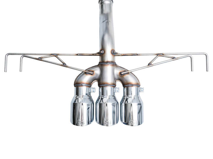 AWE Tuning Track Edition Exhaust with Triple Chrome Silver Tips for 2023 Honda Civic Type R - OneFastShop