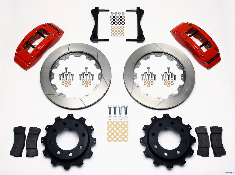 Wilwood TC6R Rear Kit 16.00in Red Compatible with 1999-2010 GM Trucks 2500 HD 4.84 Center - OneFastShop