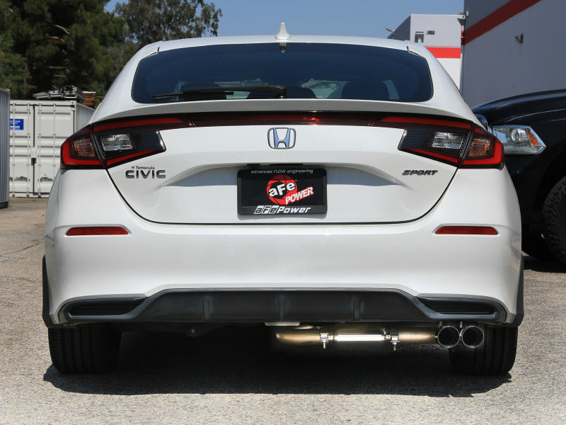aFe Takeda 304 Stainless Cat-Back Exhaust - Honda Civic Sport 2022-2026 - Polished Tips, image 3