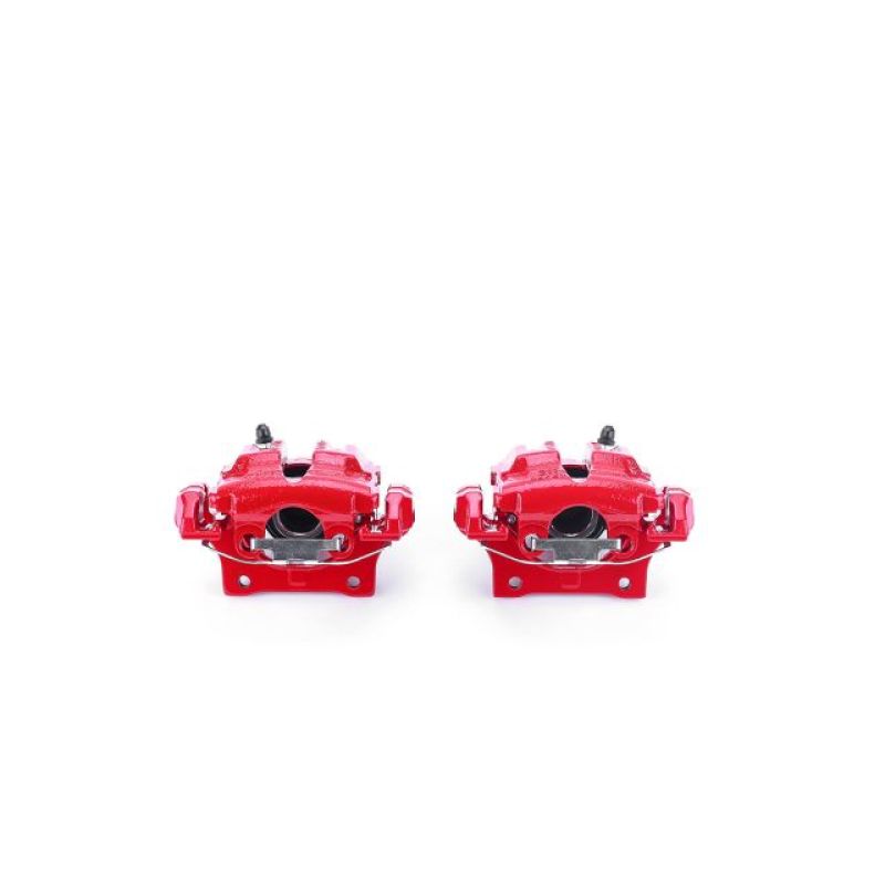 PowerStop Rear Brake Calipers with Brackets - BMW E9x/E84 2006-2015 - Red - Pair