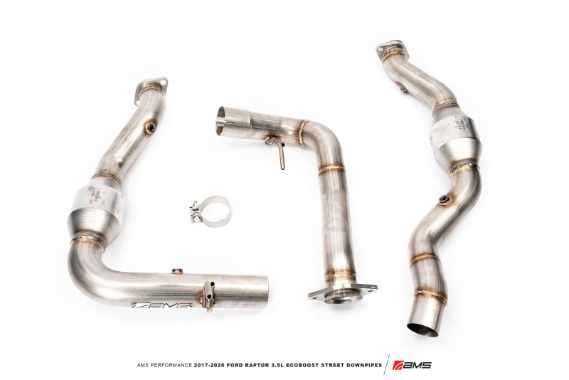 AMS Performance Street Downpipes for 17-20 Ford Raptor 3.5L Ecoboost