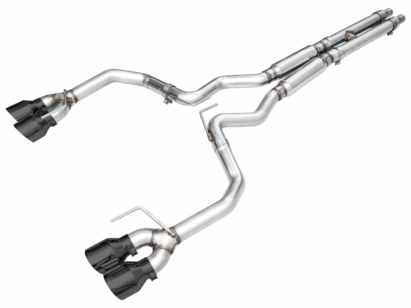 AWE Ford Mustang Dark Horse S650 Catback Exhaust with Quad Black Tips