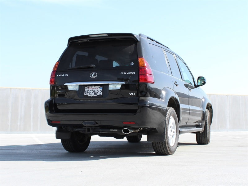 aFe MachFORCE XP Cat-Back Exhaust 4 Inch 409 Stainless Steel Oval Polished Tips 05-09 Lexus GX470 V8 4.7L