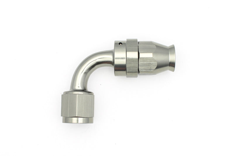 DeatschWerks 8AN Female Swivel 90-Degree Hose End PTFE with Olive Insert