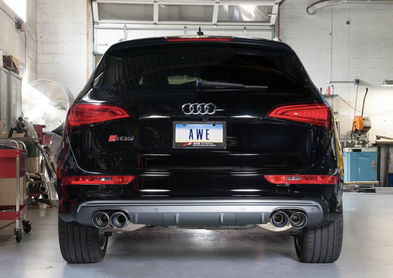 AWE Tuning Audi SQ5 Touring Edition Exhaust - Quad Outlet, Diamond Black Tips