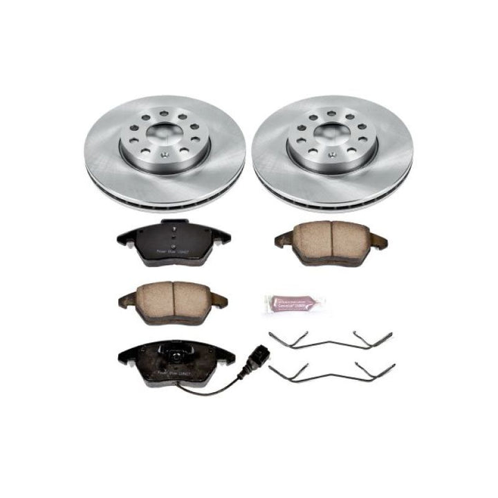 PowerStop Front Autospecialty Brake Kit with Z17 Pads for 10-12 Audi A3 - OneFastShop