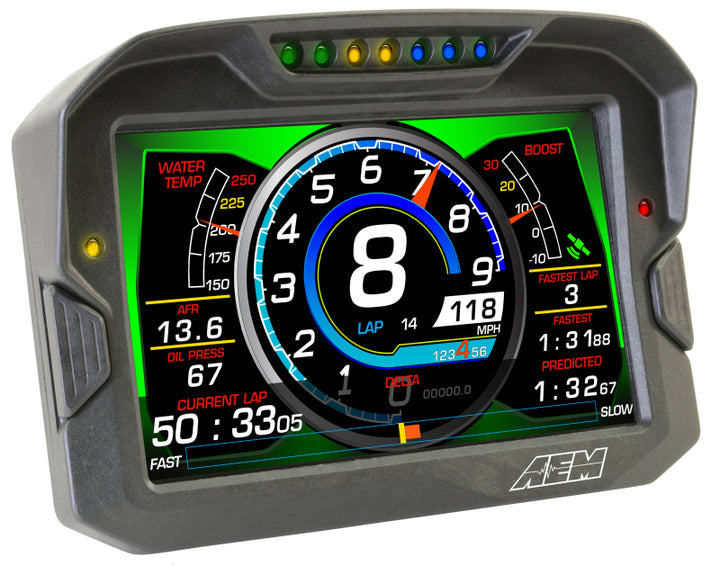AEM CD-7 Non Logging GPS Enabled Race Dash Carbon Fiber Digital Display without VDM (CAN Input Only) - OneFastShop