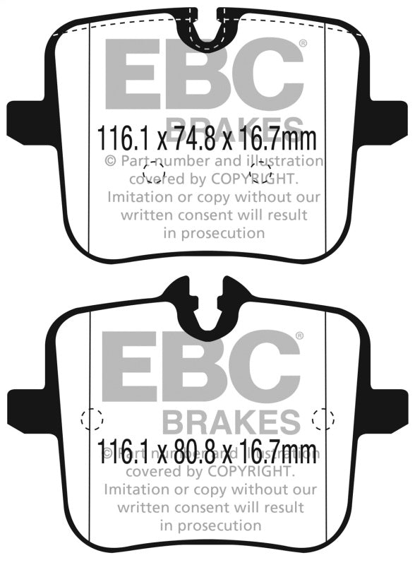 EBC Yellowstuff Rear Brake Pads for 2018+ BMW M5 4.4TT (F90) - OneFastShop