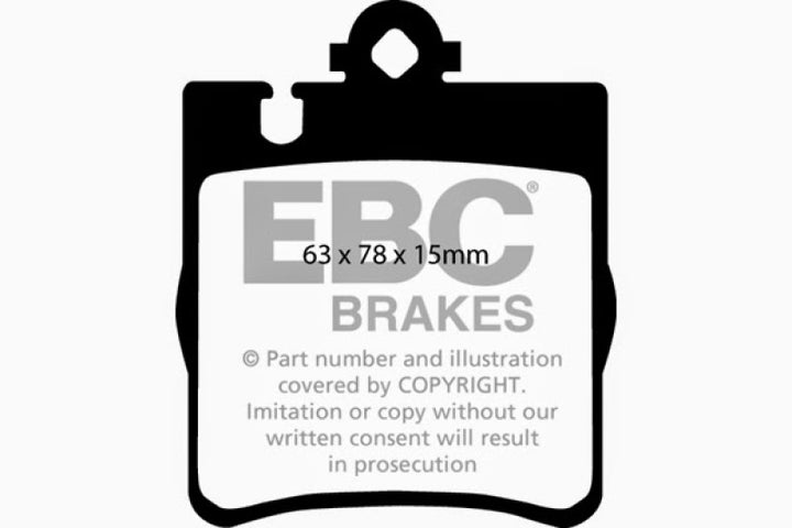 EBC 03 Mercedes-Benz C230 (W203) 2.3 Sport Yellowstuff Rear Brake Pads