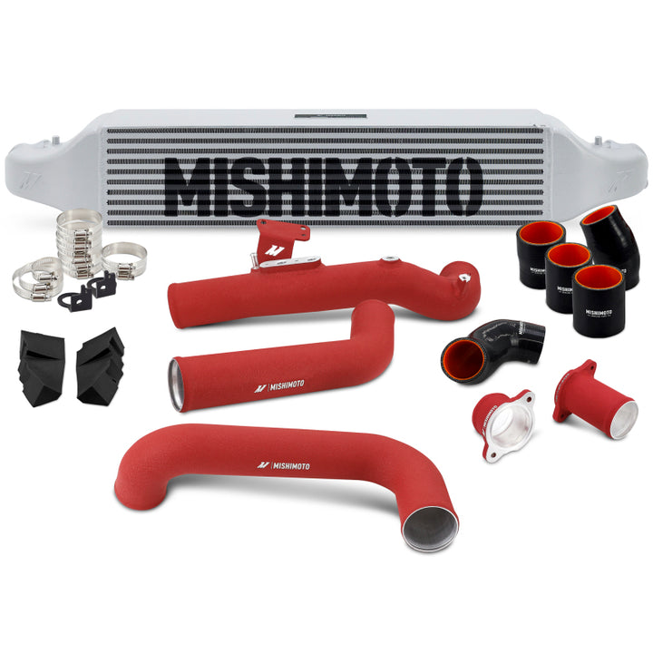 Mishimoto 2022+ Honda Civic 1.5T Intercooler Kit - Silver Intercooler- Red Pipes