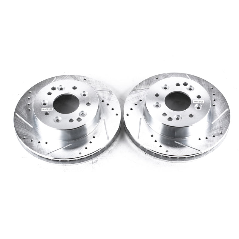 PowerStop Rear Evolution Drilled & Slotted Rotors - Pair for Chevy Corvette 63-82 - OneFastShop