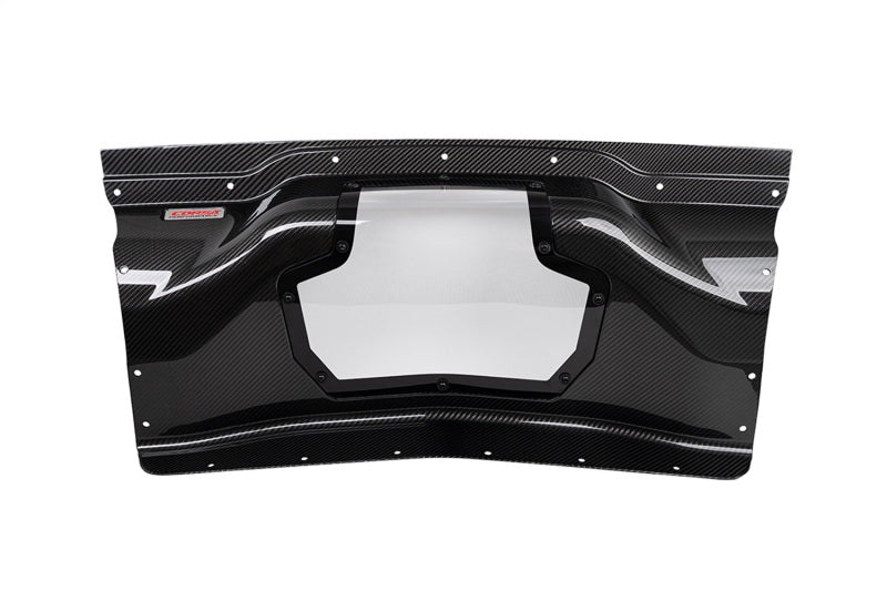Corsa Carbon Fiber Air Intake Trunk Panel with Polycarbonate for Chevrolet Corvette C8/Z06 2020+ - OneFastShop