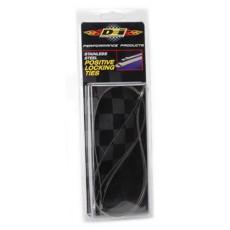 Dei Stainless Steel Locking Tie 1/4in x 14in - 4 Pack