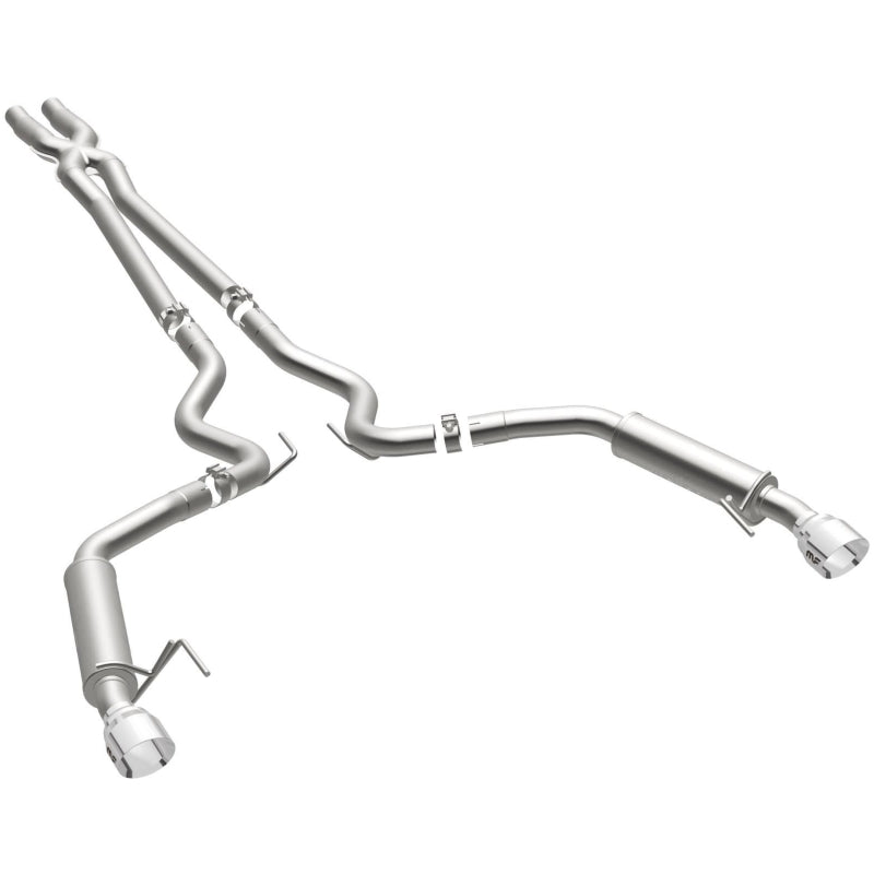 Magnaflow Cat Back Exhaust System SS 2.5in Competition Dual Split Polished 4.5in Tips 2015-2017 Ford Mustang V6 3.7L - OneFastShop