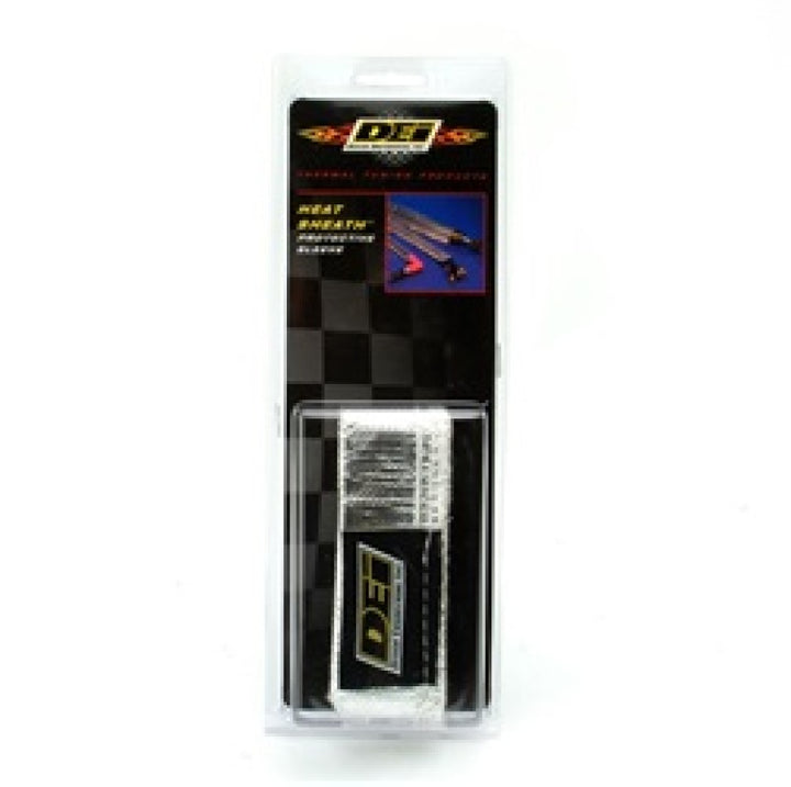 DEI Heat Sheath 3/4in x 3ft - Aluminized Sleeving - Sewn Edge.