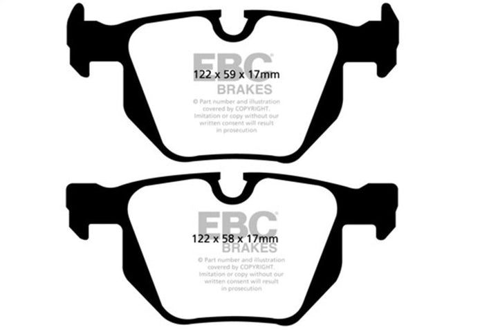 EBC 2007-2010 BMW X5 3.0L Redstuff Rear Brake Pads