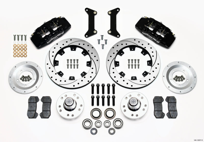Wilwood Dynapro 6 Front Hub Kit 12.19in Drilled 79-87 GM G Body - OneFastShop