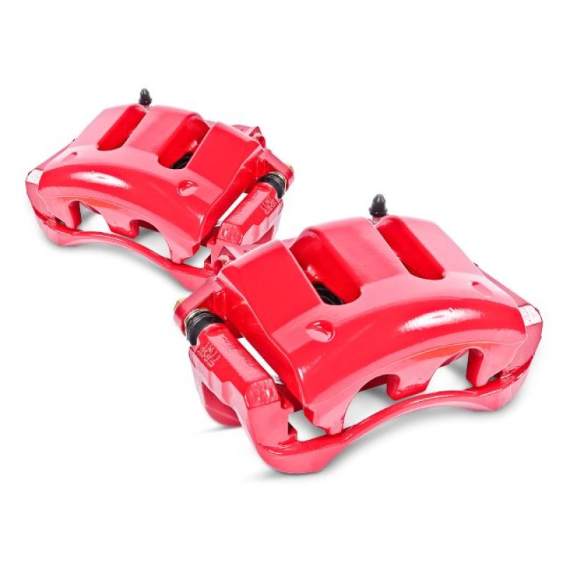 PowerStop Rear Brake Calipers with Brackets - Honda Accord 2013-2017 - Red - Pair