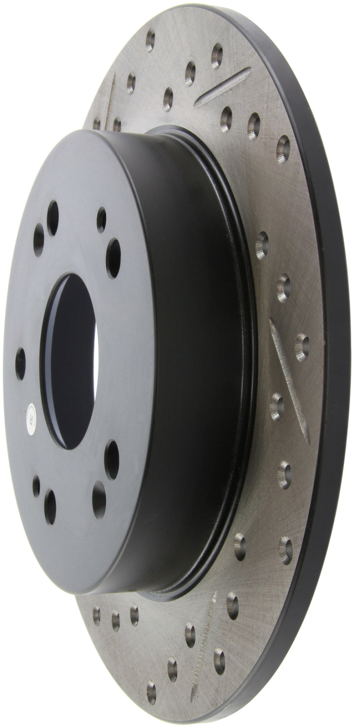 StopTech Slotted & Drilled Right Rear Rotor for 06-09 Honda Civic EX/Si - OneFastShop