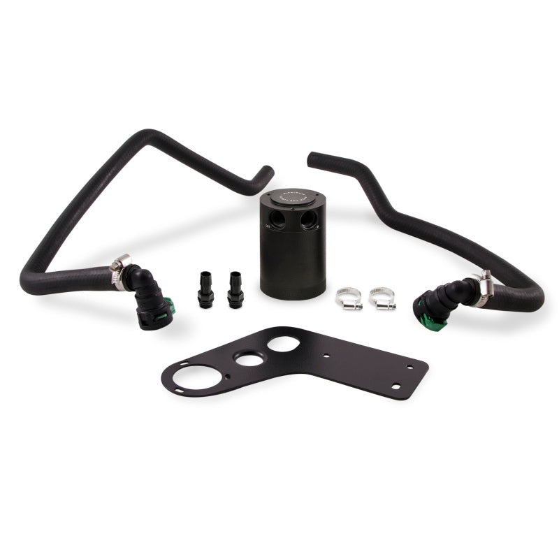 Mishimoto Baffled Oil Catch Can Kit for Ford Mustang GT - Black - OneFastShop