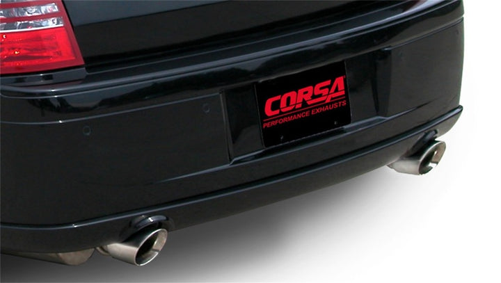 CORSA Performance Polished Xtreme Cat-Back Exhaust for 2006-2010 Dodge Charger SRT-8 6.1L V8 No Towing Hitch